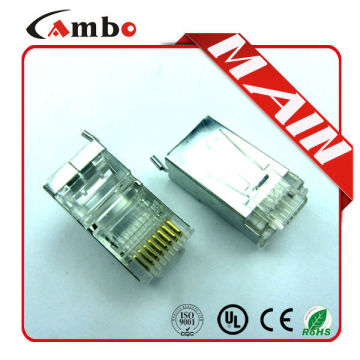 5 Gold Plating retransmissível rj45 ethernet conector de cabo LAN alta qualidade